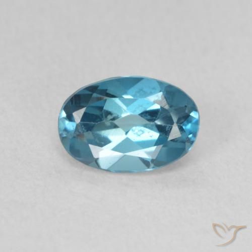 0.68ct طبيعي أزرق لندنى توباز, بيضوي, VVS