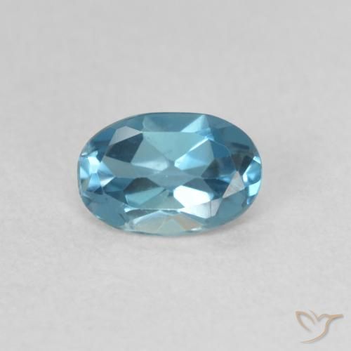 0.52ct طبيعي أزرق لندنى توباز, بيضوي, VVS