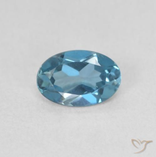 0.54ct طبيعي أزرق لندنى توباز, بيضوي, VVS-VS