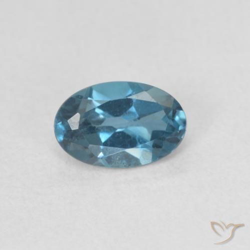 0.58ct طبيعي أزرق لندنى توباز, بيضوي, VVS-VS