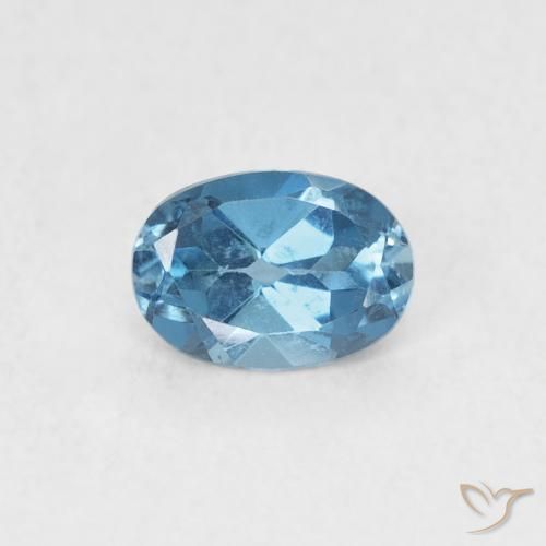 0.53ct طبيعي أزرق لندنى توباز, بيضوي, VVS-VS
