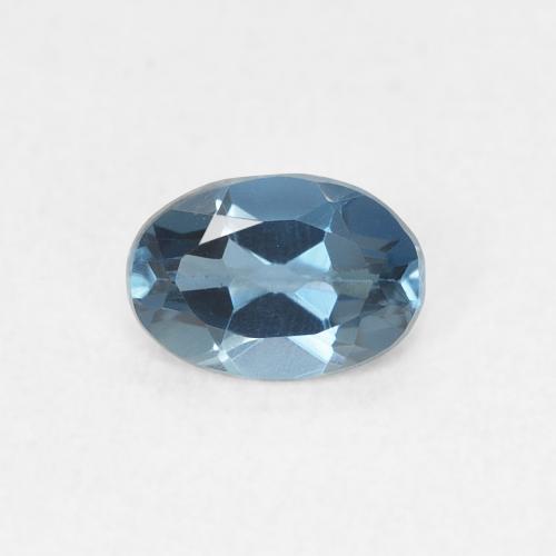 0.50ct طبيعي أزرق لندنى توباز, بيضوي, VVS-VS