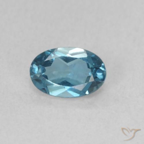 0.61ct طبيعي أزرق لندنى توباز, بيضوي, VVS