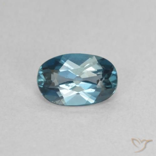 0.50ct طبيعي أزرق لندنى توباز, بيضوي, VVS