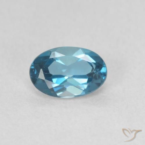 0.57ct طبيعي أزرق لندنى توباز, بيضوي, VVS