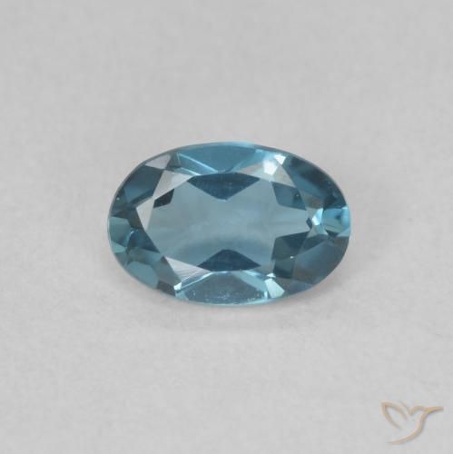 0.51ct طبيعي أزرق لندنى توباز, بيضوي, VVS