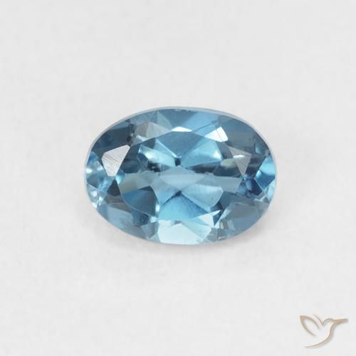 0.55ct طبيعي أزرق لندنى توباز, بيضوي, قليلا جدا