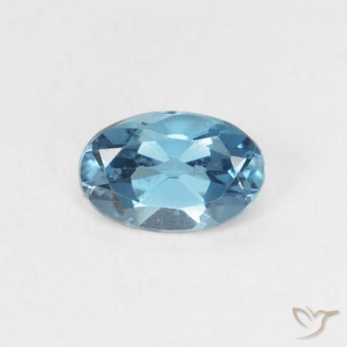0.53ct طبيعي أزرق لندنى توباز, بيضوي, قليلا جدا