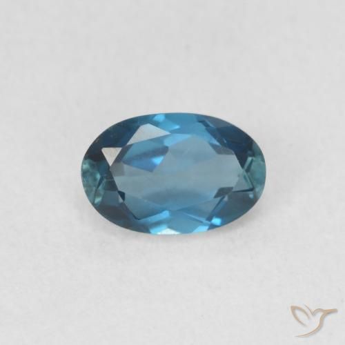0.59ct طبيعي أزرق لندنى توباز, بيضوي, VVS-VS