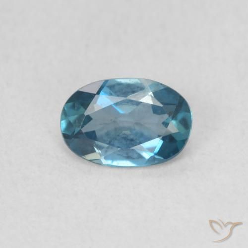 0.52ct طبيعي أزرق لندنى توباز, بيضوي, VVS-VS