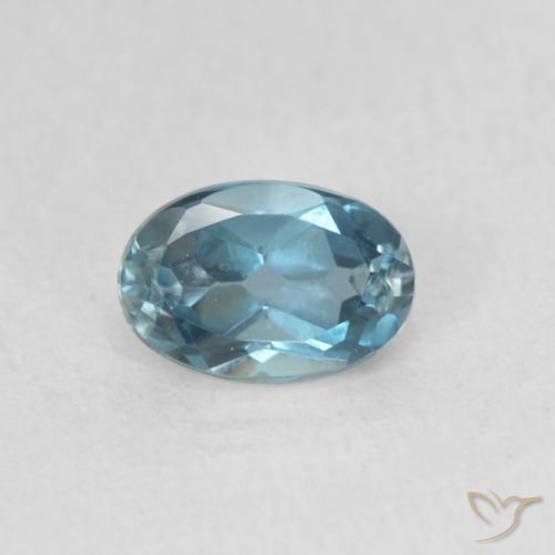 0.65ct طبيعي أزرق لندنى توباز, بيضوي, VVS-VS