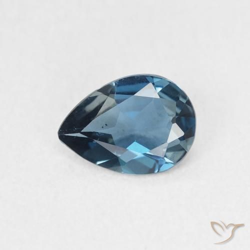 0.65ct طبيعي أزرق لندنى توباز, شكل الكمثرى, VVS-VS