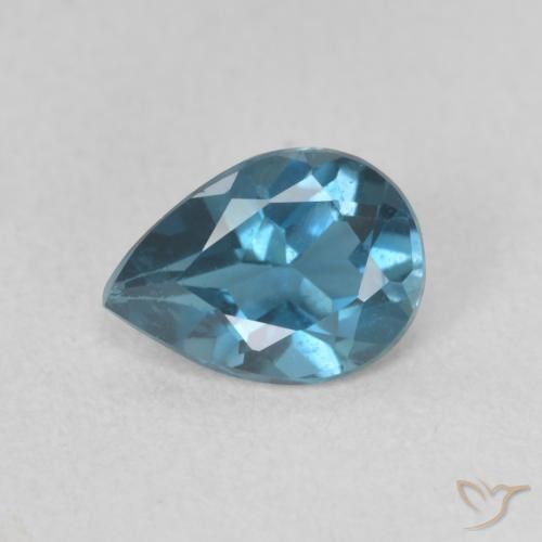 0.67ct طبيعي أزرق لندنى توباز, شكل الكمثرى, VVS-VS