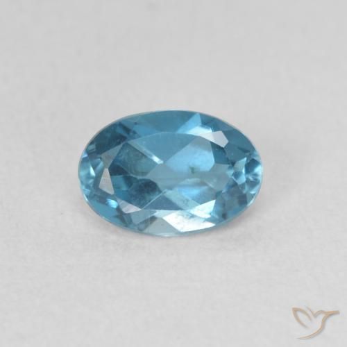 0.53ct طبيعي أزرق لندنى توباز, بيضوي, VVS-VS