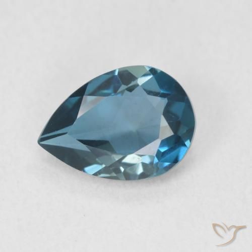 0.79ct طبيعي أزرق لندنى توباز, شكل الكمثرى, VVS-VS