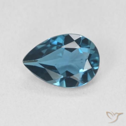 0.73ct طبيعي أزرق لندنى توباز, شكل الكمثرى, VVS-VS
