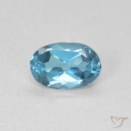 0.59ct طبيعي أزرق لندنى توباز, بيضوي, VVS-VS