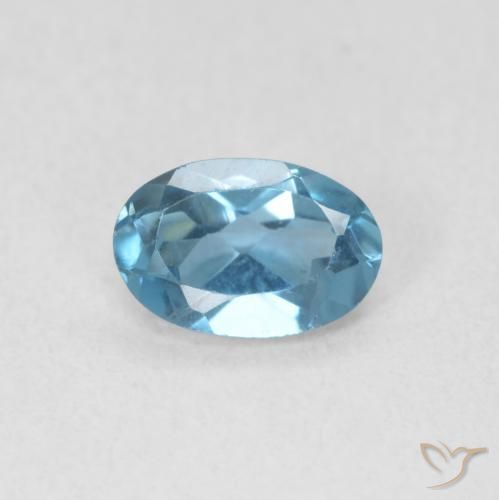 0.59ct طبيعي أزرق لندنى توباز, بيضوي, VVS-VS