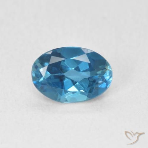 0.62ct طبيعي أزرق لندنى توباز, بيضوي, VVS-VS