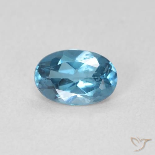 0.56ct طبيعي أزرق لندنى توباز, بيضوي, VVS-VS