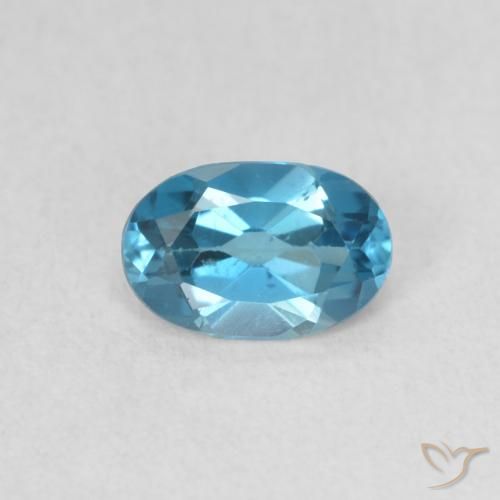 0.52ct طبيعي أزرق لندنى توباز, بيضوي, قليلا جدا