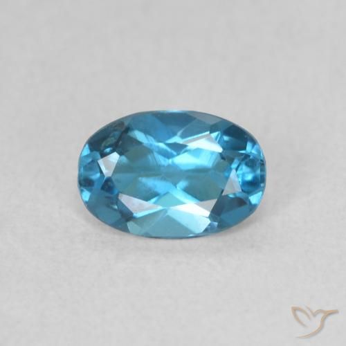 0.52ct طبيعي أزرق لندنى توباز, بيضوي, قليلا جدا