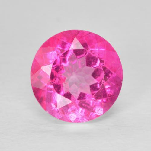 3.81ct طبيعي Medium Dark-Pink توباز, دائري, VVS-VS