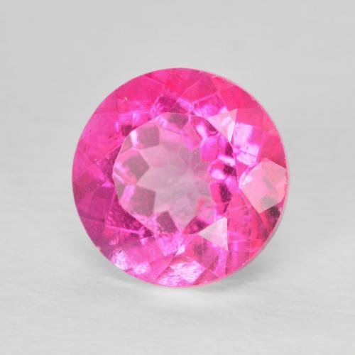 توباز Medium Dark-Pink طبيعي، دائري، 3.81 قيراط، VVS-VS