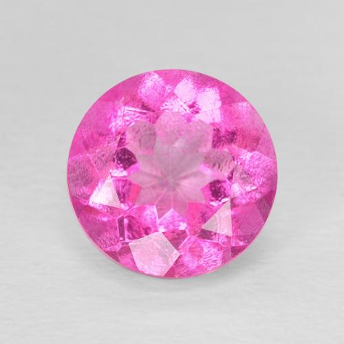 3.31ct طبيعي وردى متوسط توباز, دائري, VVS-VS