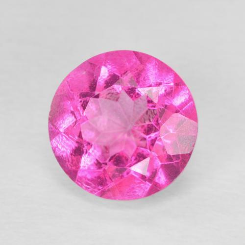 توباز Medium Dark-Pink طبيعي، دائري، 3.47 قيراط، VVS-VS
