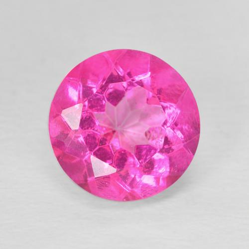 3.64ct طبيعي وردى داكن توباز, دائري, VVS-VS