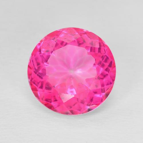 5.76ct طبيعي وردي فاقع توباز, دائري, VVS