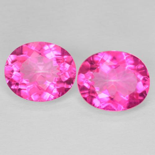 10.71ctw طبيعي Medium Dark-Pink توباز, بيضوي, VVS-VS