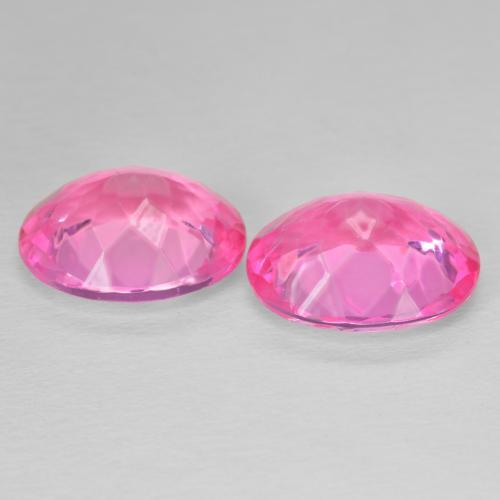 أحجار توباز Medium Dark-Pink طبيعية، بيضوي، VVS-VS، وزنها 10.71 قيراط