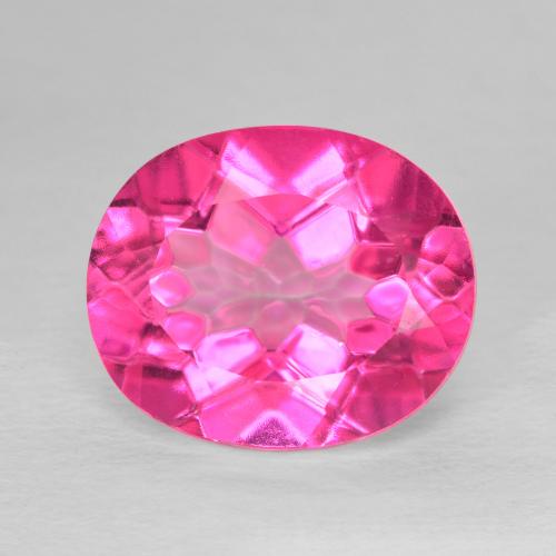 5.71ct طبيعي وردي فاقع توباز, بيضوي, VVS-VS