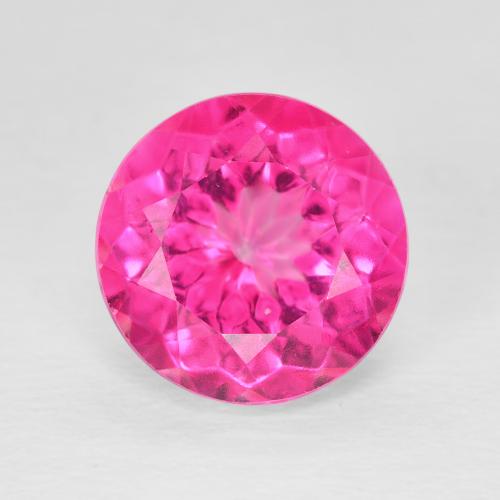 6.07ct طبيعي وردي فاقع توباز, دائري, VVS