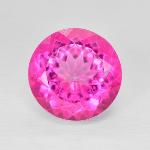 7.05ct طبيعي وردي فاقع توباز, دائري, VVS