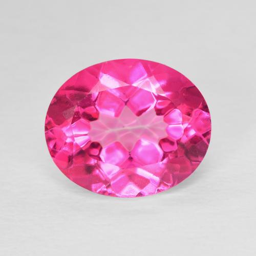 5.80ct طبيعي وردي فاقع توباز, بيضوي, VVS-VS