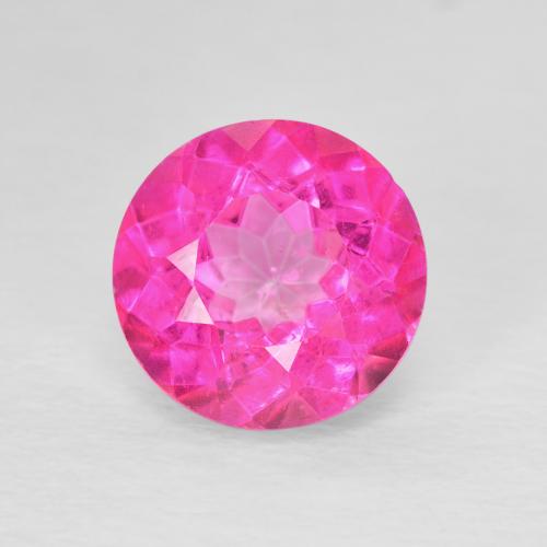 3.49ct طبيعي وردى داكن توباز, دائري, VVS-VS