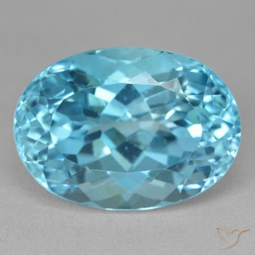 23.61ct طبيعي الأزرق السويسري توباز, بيضوي, VVS