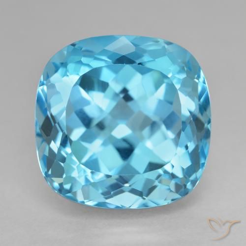 20.98ct طبيعي الأزرق السويسري توباز, وسادة, VVS