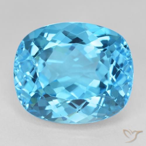 26.00ct طبيعي الأزرق السويسري توباز, وسادة, VVS