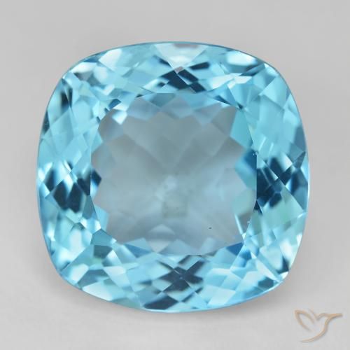 29.54ct طبيعي الأزرق السويسري توباز, وسادة, VVS-VS