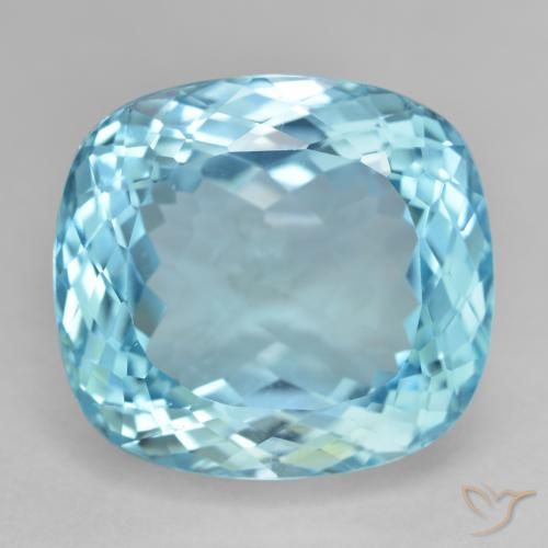 28.00ct طبيعي الأزرق السويسري توباز, وسادة, VVS-VS