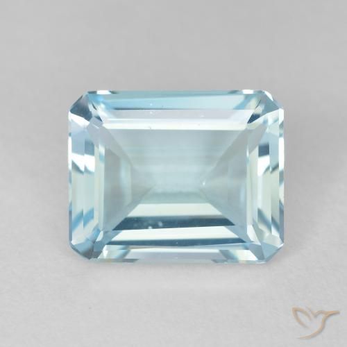 3.71ct طبيعي أزرق سماوى توباز, قص الزمرد, VVS-VS