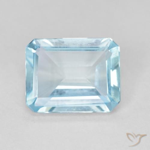 3.69ct طبيعي أزرق سماوى توباز, قص الزمرد, VVS-VS