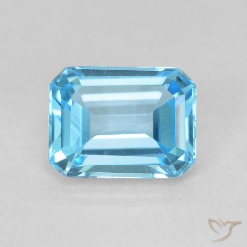 2.09ct طبيعي الأزرق السويسري توباز, قص الزمرد, VVS
