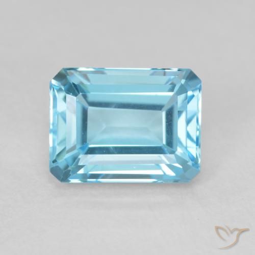2.24ct طبيعي الأزرق السويسري توباز, قص الزمرد, VVS