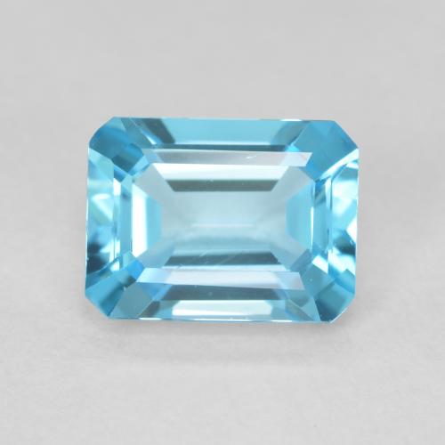 2.05ct طبيعي الأزرق السويسري توباز, قص الزمرد, VVS