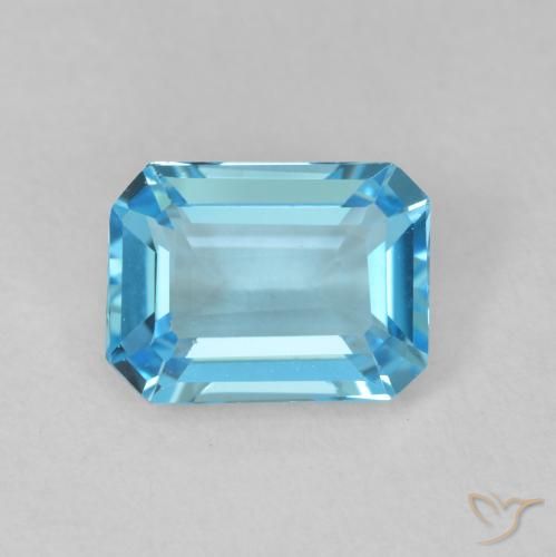 1.99ct طبيعي الأزرق السويسري توباز, قص الزمرد, VVS